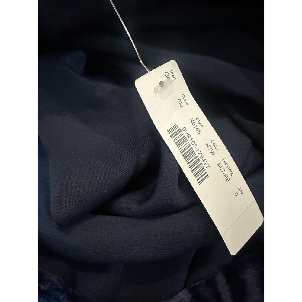 NWT J. Crew Velvet Wrap Dress Long Sleeve Drapy Navy Blue K0145 Women's Size 0 - Picture 13 of 16